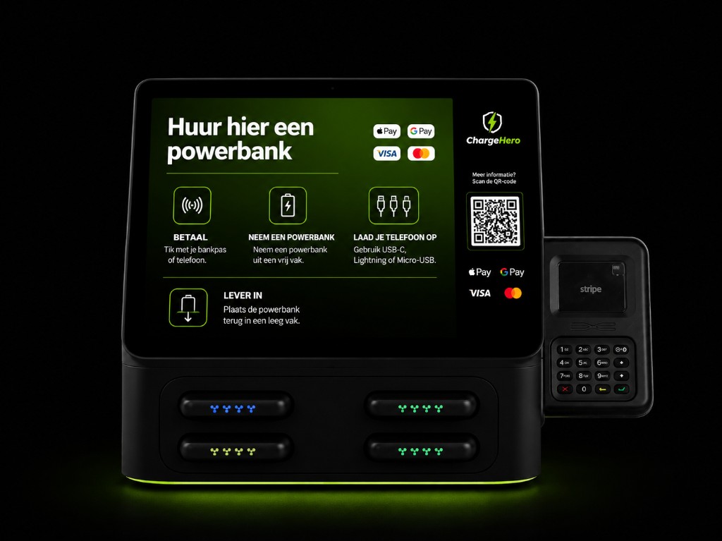 ChargeHero Tafel — tafelmodel powerbankstation